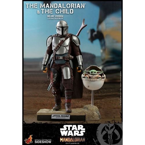 Pack Figuras Mandalorian and The Child Hot Toys DX